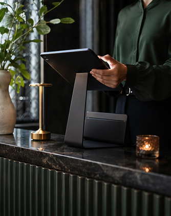 Order taken table-side on a tablet