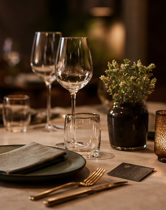Reserved restaurant table